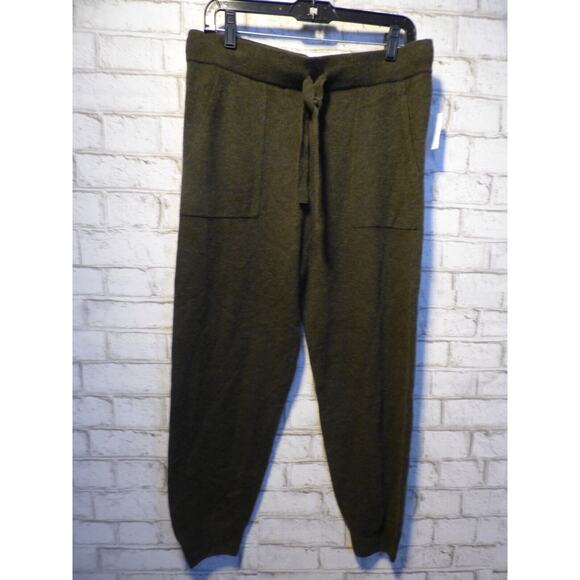 Color Rush Brown 100% Washable Cashmere Jogger Sweat Pants 3 Large NEW - Picture 1 of 11